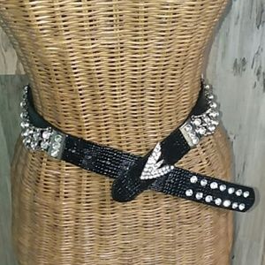 FINAL PRICE! Black Rhinestone Belt